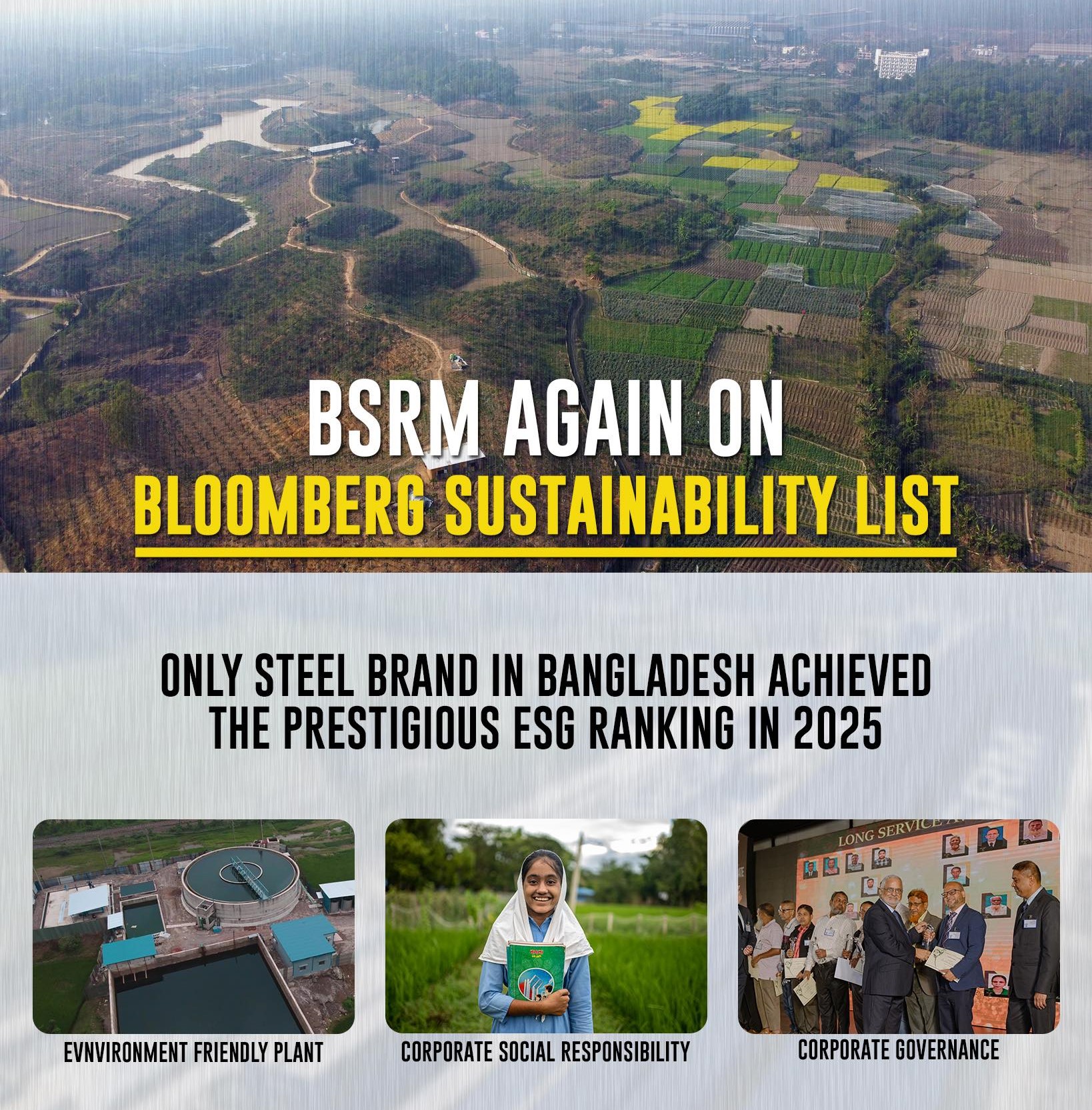 BSRM Achieves Prestigious Bloomberg ESG Rating for Consecutive Year - BSRM